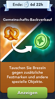 Gemeinschafts Backverkauf Start