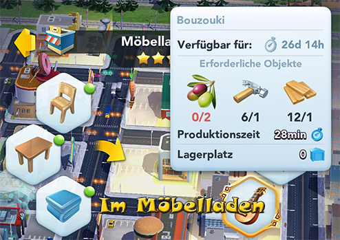 Bouzouki Herstellen im  Möbelladen Info1