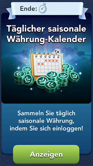 Täglicher saisonal Währung Kalender Start