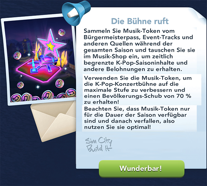 Die Bühne ruft Info