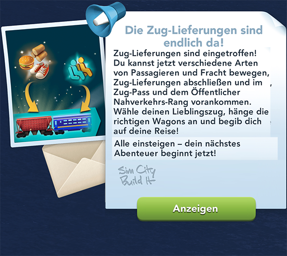 Die Zug Lieferungen info