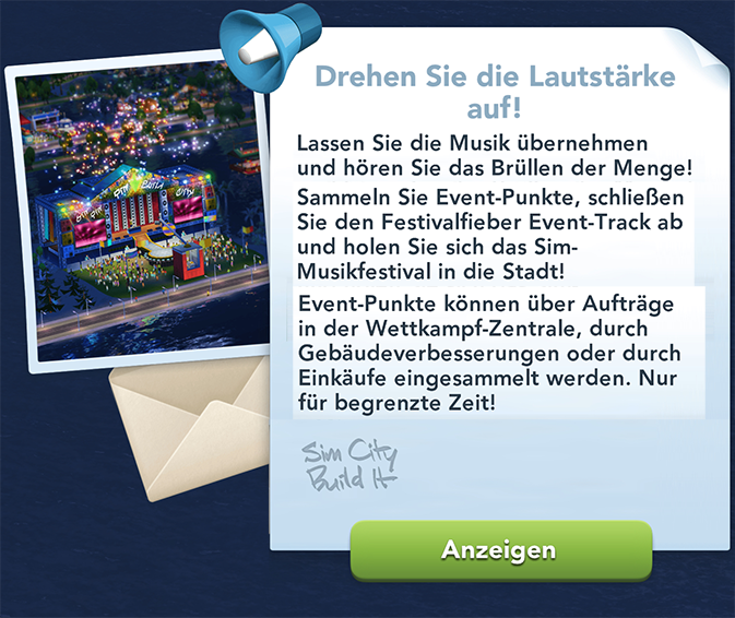 Drehen Sie die Lautstärke auf Info