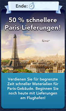 50prozent schnellere Paris Lieferungen Start