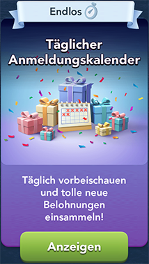 Täglicher Anmeldungskalender Start