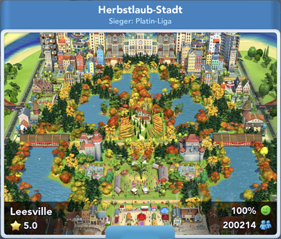 Herbstlaub-Stadt